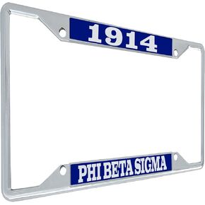 Desert Cactus Phi Beta Sigma Metal License Plate Frame for Front or Back of Car (Metal - Year/Name)