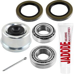 Trailer Hub Bearings Kits 15123/22580 with 21333TB 10-10 & 22333TB 10-36 Two Grease Seals, Dust Cover and Cotter Pin Trailer Axle Bearing Kits Fits 5200-6000 lbs Axles