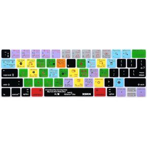 XSKN Ableton Live English Shortcut Silicone Keyboard Skin Cover for 2016 Touch Bar MacBook Pro 13 (A1706) & MacBook Pro 15 (A1707), US EU Layout