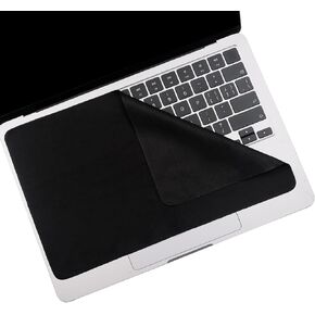 1 Pack Microfiber Liner Cleaning Cloth 13" with Screen Keyboard Imprint Protection, Laptop Keyboard Protector Compatible with MacBook Pro/AIR 13" and MacBook PRO 14"-Black