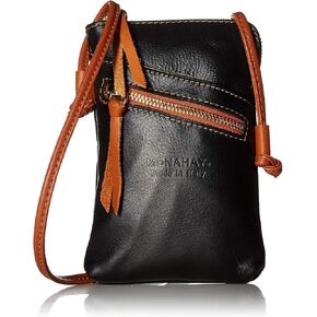 Small Vera Pelle Italian Leather Cell Phone Cross Body Bag Passport Travel Pouch Shoulder Bag