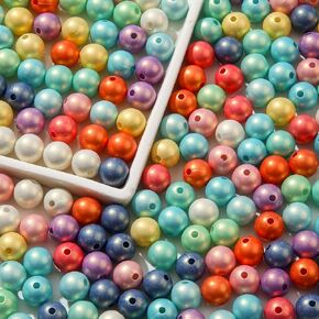 10mm Acrylic Beads Ab Color Beads Acrylic Assorted Colors Beads Round Bubble Beads for DIY Craft Jewelry Necklace Making (ab-Rainbow)