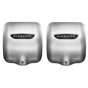 Excel Dryer XLERATOR XL-SB 1.1N High Speed Commercial Hand Dryer, Brushed Stainless Cover, Automatic Sensor, Surface Mounted, Noise Reduction Nozzle, LEED Credits 12.2 Amps 110/120V (2 Pack)