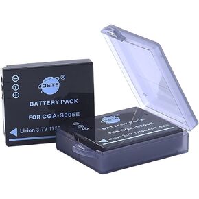 DSTE® 2X CGA-S005 CGA-S005E Replacement Li-ion Battery for Panasonic Lumix DMC-FX50 Ricoh GR II Camera as DMW-BCC12 DB-60 Samsung IA-BH125C Ricoh DB-65 Sigma BP-41 Pentax D-Li106