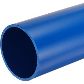 MECCANIXITY Clear PVC Rigid Tube Round Pipe 16mm(5/8") ID 20mm(3/4") OD 12" High Impact for Water Pipe, Aquarium, Fish Tank, Greenhouse Garden, Blue