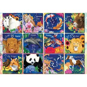 Buffalo Games - Bonjour - Ann Jasperson - Botanical Zodiac - 500 Piece Jigsaw Puzzle for Adults Challenging Puzzle Perfect for Game Nights - Finished Puzzle Size is 21.25 x 15.00