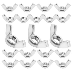 3/8"-16 Wing Nuts (20Pcs), 304 Stainless Steel Wing Nuts Fasteners Parts 3/8"-16 Butterfly Nut