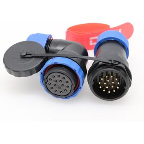 DRRI HE29 16Pin Elbow 10A 380V Power Threaded Circular IP68 Waterproof Quick Disconnect SP29 Connector for LED Panel Screens