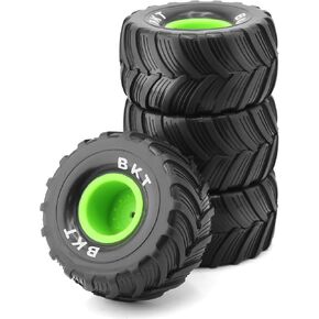 4PCS 1/16 RC Monster Truck Tires 100mm/3.94in RC Buggy Tires 12mm Hex Wheel and Tires Fit for 1/12 1/14 1/16 RC Off Road Monster Truck TRAXXAS E-REVO Tamiya Losi in Kuwait