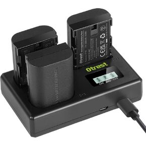 مجموعة 3 بطاريات وشاحن LP-E6، بطاريات بديلة بقدرة 2000 مللي أمبير في الساعة لـ LP-E6/LP-E6N وشاحن USB ثلاثي القنوات متوافق مع Canon EOS 5D Mark II Mark III Mark IV 5D SR 60D 60Da 6D 70D 7D in Kuwait