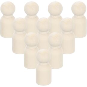 uxcell 50 Pcs Wood Peg Dolls 1.38 Inch Male Unfinished Dolls Bodies Natural Wooden Figures Decorative Peg People for Painting, DIY Arts, Crafts and Graffiti