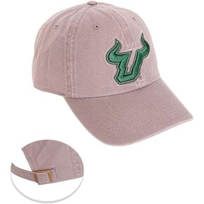 Desert Cactus University of South Florida Baseball Hat USF Bulls Brimmed Embroirderd Hats Cap Adjustable Cloth Strap Adult (Style D) Grey