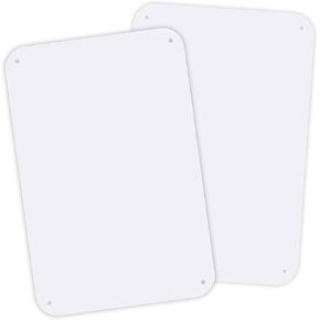 2 Pack White Blank Metal Sign for Outdoor,Rust-Free/Fade Resistance Aluminum, Easy Mounting, Indoor/Outdoor Use 10x7 inche