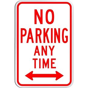 Municipal Supply & Sign Co No Parking Sign - Noticeable 24 x 24 Design with 3M High-Intensity Prismatic Reflective Sheeting. A Genuine Sign Backed by a Solid 10-Year 3M Warranty.