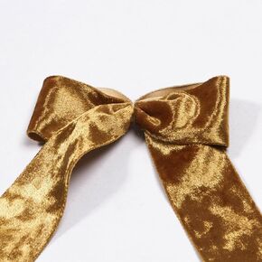 10 Yards/Roll 1-1/2 inch Apricot Double Face Velvet Ribbon for DIY Bows for Crafts Clothing Accessories