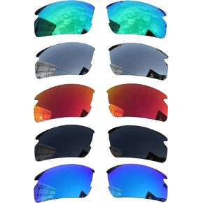 5 Pairs Polarized Replacement Lenses for Oakley Flak 2.0 OO9295 Sunglasses, Perfectly Fit, Shatterproof, Anti-scratch, Value Pack