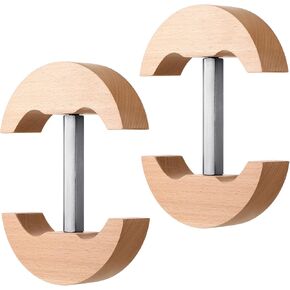 Mifoci 2 Pcs Adjustable Wooden Hat Stretcher Heavy Duty Turnbuckle Cowboy Hat Stretcher for Fitted Hats Unisex Men Women, One Size Fits Most, 7.3 x 5.4 x 1.35 Inches