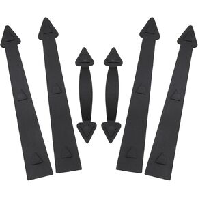 Garage Door Magnetic Decorative Hardware,Faux Garage Door Accents Magnets Spear Style Kit Black (4 Hinges+2 Handles) for 1 Car Garage