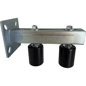 Adjustable Slide Gate Dual Guide Rollers for Sliding Rolling Gates 3" Black Rear Post Bolted Bracket Mount Double UHMW Hard Nylon Anti-Tipping Universal Fit Heavy Duty Steel Assembly – Eagle EG123