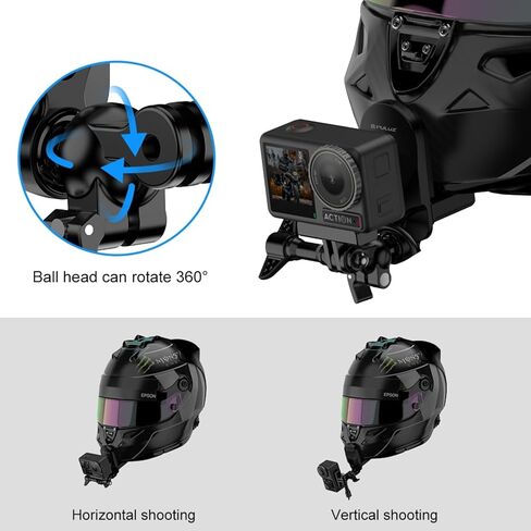 Motorcycle Helmet Chin Clamp Mount Camera Mount for Gopro Hero 12 11 10/ Insta360 X3 / DJI Action 4 in Saudi Arabia