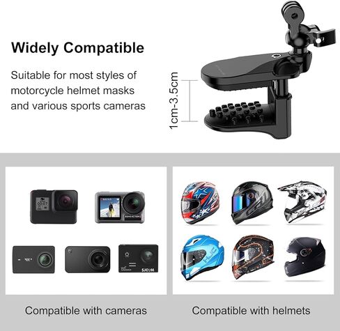 Motorcycle Helmet Chin Clamp Mount Camera Mount for Gopro Hero 12 11 10/ Insta360 X3 / DJI Action 4 in Saudi Arabia