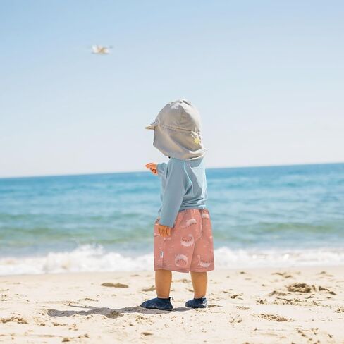 Eco Swim Trunks with Built-in Swim Diaper - Coral Dino - 3T in Saudi Arabia