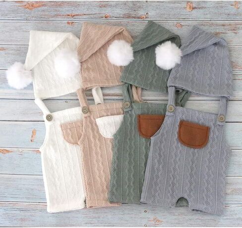 Newborn Photography Outfits Infant Boy Hat Pants Newborn Photography Props Rompers Baby Photoshoot Props Hat Clothes Set in Saudi Arabia