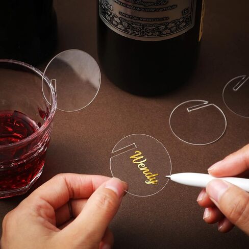 60 Pcs Acrylic Circle Drink Tags, Party Drink Tag Circles, Acrylic Tags Drinks Markers Wine Glass Disc Blank Acrylic Drinking Tags DIY Acrylic Drink Label for Rim of Glass Champagne, Clear in Saudi Arabia