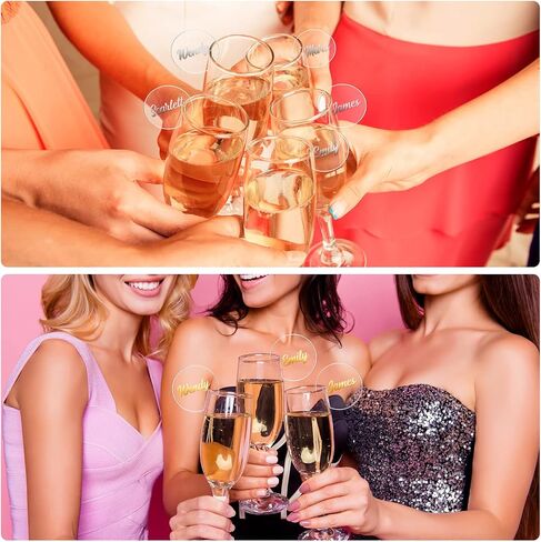 60 Pcs Acrylic Circle Drink Tags, Party Drink Tag Circles, Acrylic Tags Drinks Markers Wine Glass Disc Blank Acrylic Drinking Tags DIY Acrylic Drink Label for Rim of Glass Champagne, Clear in Saudi Arabia