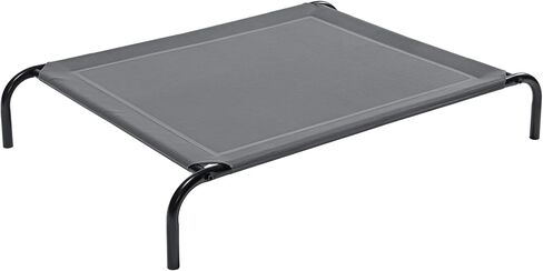 Navaris Elevated Dog Bed with Cooling Effect - Small Raised Dog Beds w/Legs - Durable & Chew Proof - Ideal for Medium Dogs & Cats - Outdoor & Indoor Use - Grey in Saudi Arabia