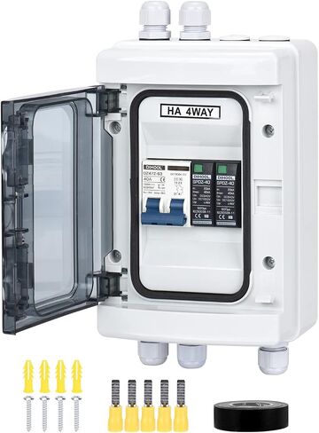 DIHOOL Outdoor Circuit Breaker Box, Solar Isolator Disconnect Switch 40 Amp Breaker DC 500V in Saudi Arabia