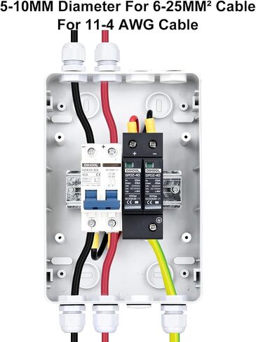 DIHOOL Outdoor Circuit Breaker Box, Solar Isolator Disconnect Switch 40 Amp Breaker DC 500V in Saudi Arabia