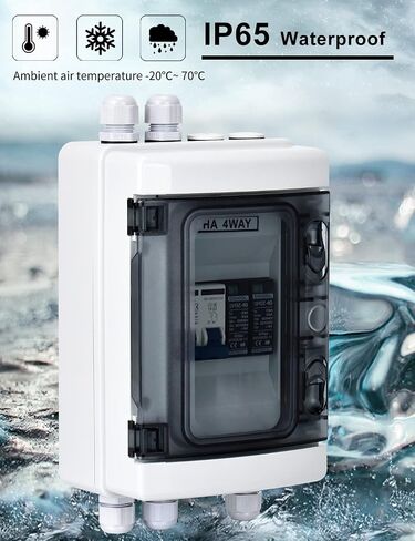 DIHOOL Outdoor Circuit Breaker Box, Solar Isolator Disconnect Switch 40 Amp Breaker DC 500V in Saudi Arabia