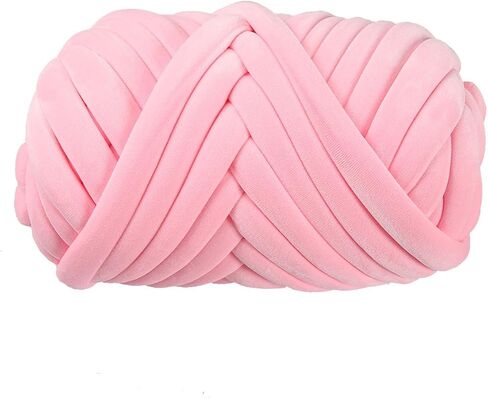 Velvet Chunky Yarn Bulky Giant Arm Knitting Yarn, Super Soft Tubular Weight Jumbo Yarn,DIY Crochet Hand Knitting Thick Yarn for Blanket,Pet Bed, Rugs Pillow,Handbag(0.55lb-Black) in Saudi Arabia