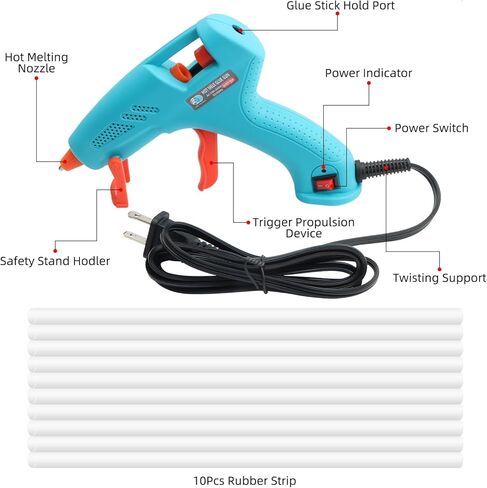 JERBOR ترقية صمغ يسيح بالحرارة بندقية مع 10 قطعة 7 مللي متر عصيان غراء مجموعة ، للمنزل Diy بها بنفسك والسيارة دنت أداة إزالة الصواميل الملحقات in Kuwait