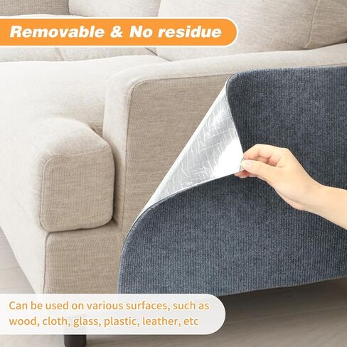 78.7"x15.8" Trimmable Cat Scratch Carpet, Pet-friendly Self-Adhesive Cat Scratch Mat Multi-use Cat Tree Shelf Replacement Parts for Cat Shelves, Wooden Cat Trees, Sofas or Other Furniture in Saudi Arabia
