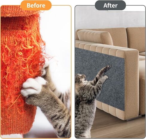 78.7"x15.8" Trimmable Cat Scratch Carpet, Pet-friendly Self-Adhesive Cat Scratch Mat Multi-use Cat Tree Shelf Replacement Parts for Cat Shelves, Wooden Cat Trees, Sofas or Other Furniture in Saudi Arabia
