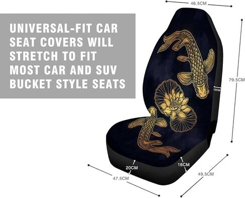Car Seat Covers Full Set - Chinese Dragon with Peach Blossom and Cloud Tattoo Japanese Tattoo Car Seat Protector Cover Set Interior Covers Auto Decor Accessories Fit Most Vehicles in Saudi Arabia