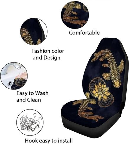 Car Seat Covers Full Set - Chinese Dragon with Peach Blossom and Cloud Tattoo Japanese Tattoo Car Seat Protector Cover Set Interior Covers Auto Decor Accessories Fit Most Vehicles in Saudi Arabia