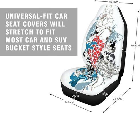 Car Seat Covers Full Set - Chinese Dragon with Peach Blossom and Cloud Tattoo Japanese Tattoo Car Seat Protector Cover Set Interior Covers Auto Decor Accessories Fit Most Vehicles in Saudi Arabia