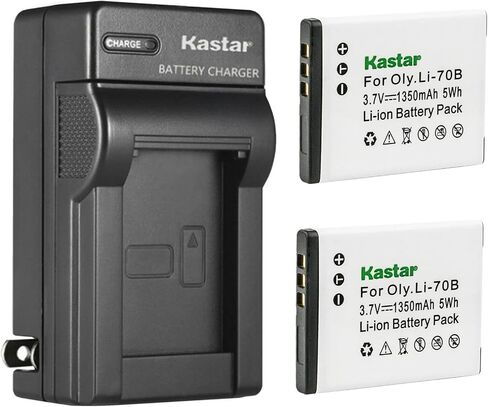 Kastar AC Wall Battery Charger Replacement for Olympus Li-70B Battery, Li-70C Charger, Olympus D-700, D-705, D-710, D-715, D-745, FE-4020, FE-4040, FE-5040, VG-110, VG-120, VG-130 Cameras in Saudi Arabia