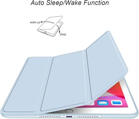 Aoub Case for iPad Mini 1/2/3, Ultra Slim Lightweight Trifold Stand Smart Auto Sleep/Wake Cover, Soft TPU Silicone Back Case for iPad Mini 1st/2nd/3rd Generation 7.9 inch, Gray in Kuwait