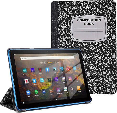 Case for All-New Amazon Fire HD 8 & 8 Plus Tablet (12th Generation/10th Generation, 2022/2020 Release), Slim PU Leather Trifold Cover Stand Shell with Auto Wake/Sleep, African American Woman in Saudi Arabia
