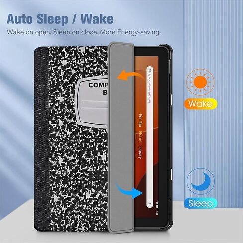 Case for All-New Amazon Fire HD 8 & 8 Plus Tablet (12th Generation/10th Generation, 2022/2020 Release), Slim PU Leather Trifold Cover Stand Shell with Auto Wake/Sleep, African American Woman in Saudi Arabia