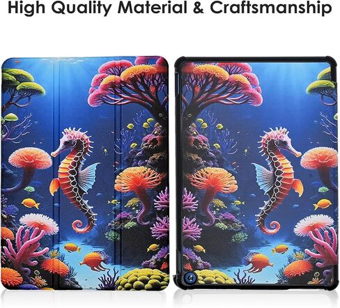 Case for All-New Amazon Fire HD 8 & 8 Plus Tablet (12th Generation/10th Generation, 2022/2020 Release), Slim PU Leather Trifold Cover Stand Shell with Auto Wake/Sleep, African American Woman in Saudi Arabia