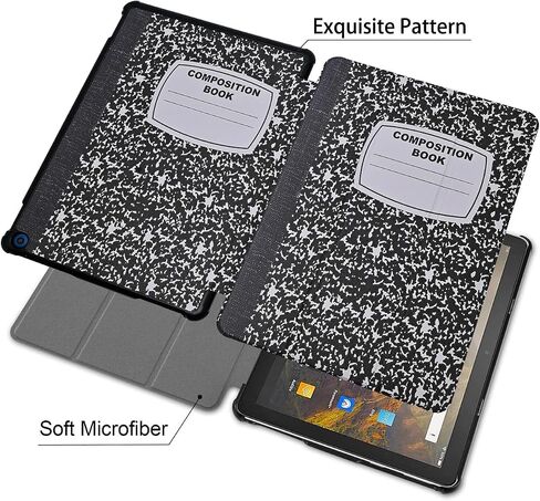 Case for All-New Amazon Fire HD 8 & 8 Plus Tablet (12th Generation/10th Generation, 2022/2020 Release), Slim PU Leather Trifold Cover Stand Shell with Auto Wake/Sleep, African American Woman in Saudi Arabia