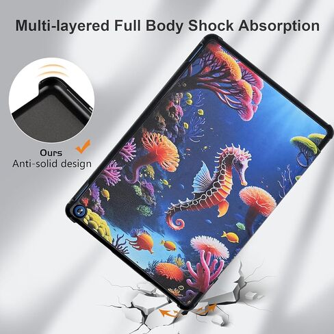 Case for All-New Amazon Fire HD 8 & 8 Plus Tablet (12th Generation/10th Generation, 2022/2020 Release), Slim PU Leather Trifold Cover Stand Shell with Auto Wake/Sleep, African American Woman in Saudi Arabia