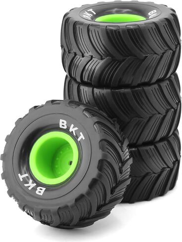 4PCS 1/16 RC Monster Truck Tires 100mm/3.94in RC Buggy Tires 12mm Hex Wheel and Tires Fit for 1/12 1/14 1/16 RC Off Road Monster Truck TRAXXAS E-REVO Tamiya Losi in Kuwait