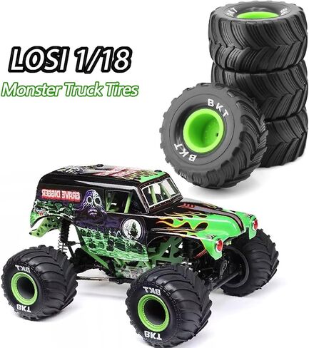 4PCS 1/16 RC Monster Truck Tires 100mm/3.94in RC Buggy Tires 12mm Hex Wheel and Tires Fit for 1/12 1/14 1/16 RC Off Road Monster Truck TRAXXAS E-REVO Tamiya Losi in Kuwait