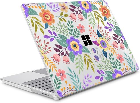 Mektron Designed 15" Microsoft Surface Laptop 3/4/5 Case 2019/2021/2022 Models:1872/1873/1953/1979 Laptop Cover,Plastic Hard Shell with Screen Protector + Keyboard Cover + Dust Plugs,Clear Glitter in Saudi Arabia